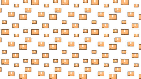 Parcel box vector. Parcel box on white background. Parcel box pattern wallpaper.のイラスト素材