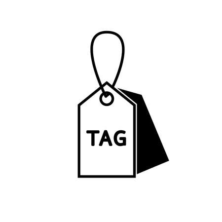Tag logo design. Tag doodle symbol vector.のイラスト素材