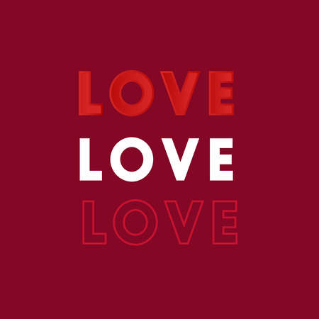Love doodle design. Valentine day's card. Love text design.のイラスト素材