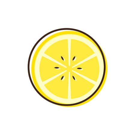 Lemon design icon. Lemon on white background.のイラスト素材
