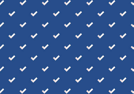 Tick right symbol vector. Tick right pattern wallpaper.のイラスト素材