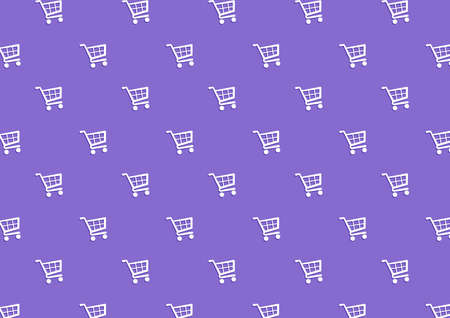 Cart symbol pattern wallpaper. Cart symbol. Cart sign vector. background.のイラスト素材
