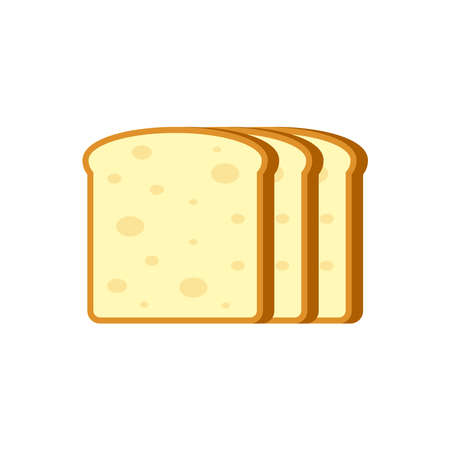 Bread stack on white background bread logo design.のイラスト素材