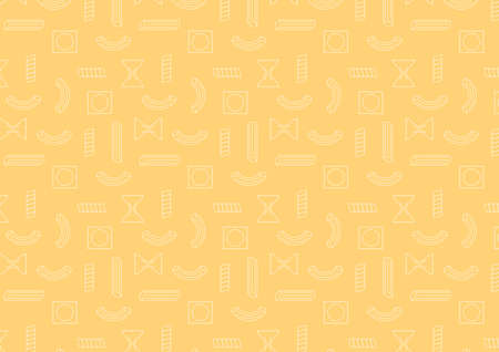 Pasta noodles pattern wallpaper. noodles icon background.のイラスト素材
