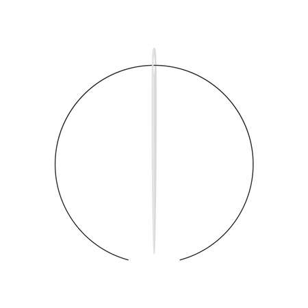 Sewing needle vector. Sewing needle with thread isolated on white background.のイラスト素材