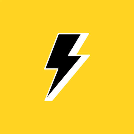 Bolt logo design. Thunder symbol vector. Bolt vector.のイラスト素材