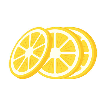 Lemon cartoon vector. Lemon on white background.のイラスト素材