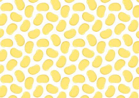 Soybean pattern vector. Soy bean on white background. wallpaper.のイラスト素材