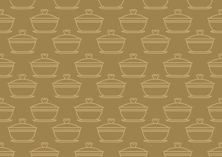 Brown Bowl. Bowl on white background.のイラスト素材