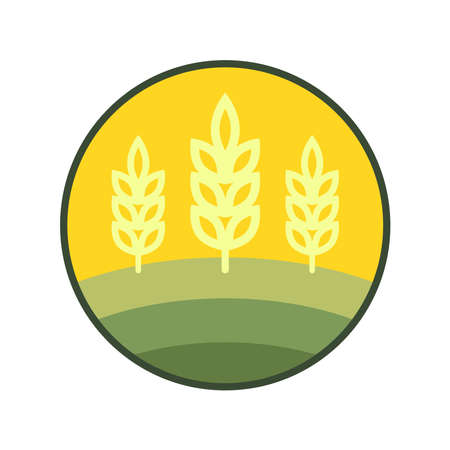 Rice symbol. Wheat symbol vector. wallpaper. logo design.のイラスト素材