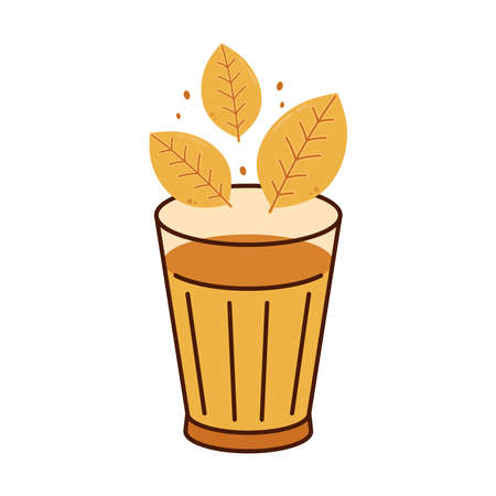 Indian drink vector. Indian chai icon. Chai is Indian drink.のイラスト素材