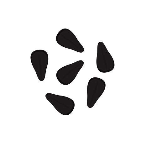 Black sesame design. Black sesame seed on white background.のイラスト素材