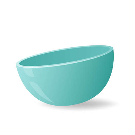 Blue Bowl. Bowl on white background. bowl vector.のイラスト素材