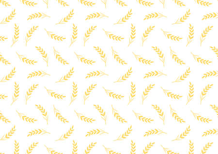 Wheat pattern wallpaper. oat symbol. free space for text. rice sign. Rice pattern wallpaper.のイラスト素材