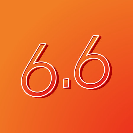 6.6 logo for sale poster. 6.6 Online super sale banner template on red background.