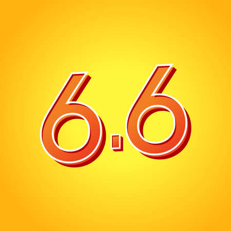 6.6 logo for sale poster. 6.6 Online super sale banner template on red background.のイラスト素材