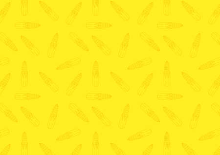 Corn icon. Corn doodle pattern wallpaper. Corn on yellow background.のイラスト素材