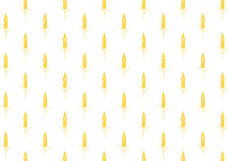 Corn icon. Corn doodle pattern wallpaper. Corn on white background.のイラスト素材