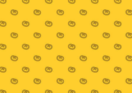 Bakery icon pattern wallpaper. Bread pattern.のイラスト素材