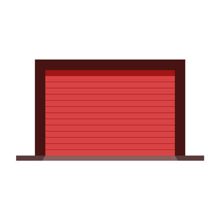 Warehouse door. Warehouse door on white background.のイラスト素材