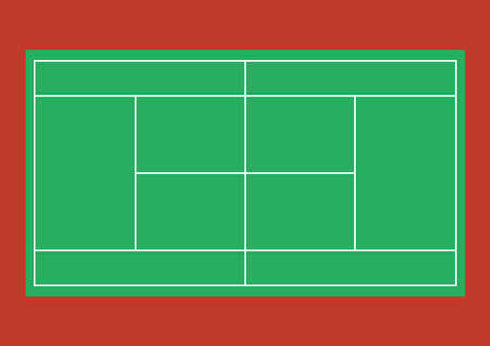 Top view of tennis court.のイラスト素材