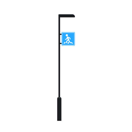 Crosswalk sign. Crosswalk lights vector on white background.のイラスト素材
