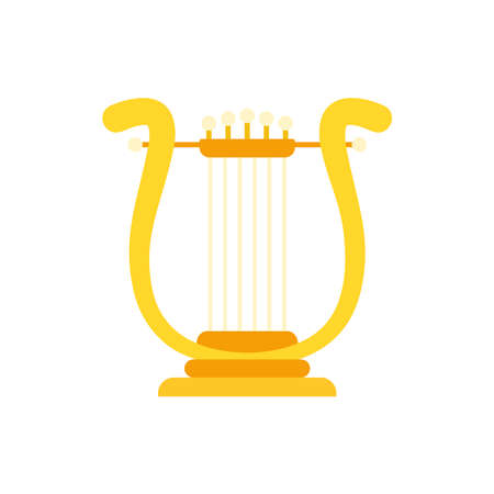 Harp vector on white background. harp icon. music instrument symbol. sound musical harp.のイラスト素材