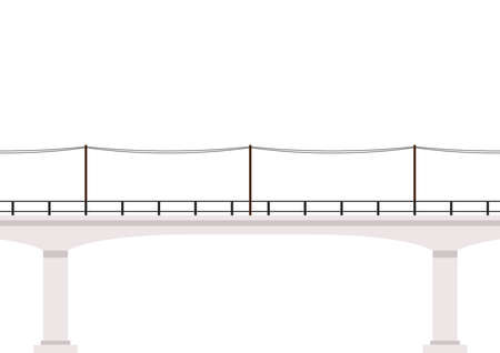 Bridge vector. Railroad train vector. wallpaper. copy space. blank.のイラスト素材