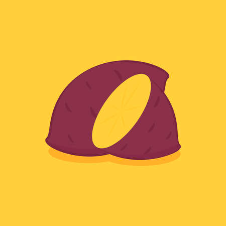 Roasted sweet potato. Roasted sweet potato logo design. Japanese Sweet potato.のイラスト素材