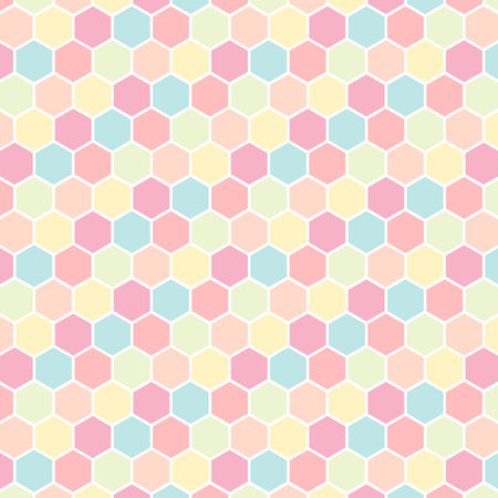 Hexagon pattern background. Hexagon pastel color pattern wallpaper.