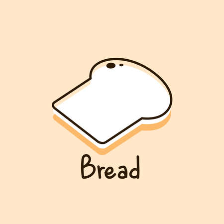 Toast logo. Bread vector. bread symbol. wallpaper. free space for text. bread logo design.のイラスト素材