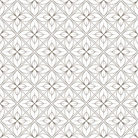 Floral line pattern. Abstract Floral Tiles Vector Pattern. Geometric texture. Repeating background.のイラスト素材
