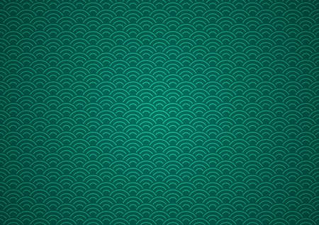 Chinese traditional oriental ornament background, green clouds pattern background.のイラスト素材