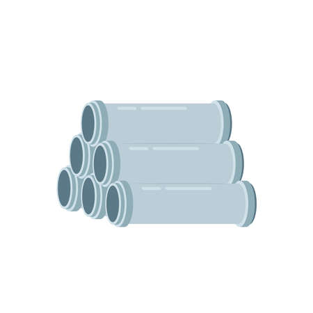 Water pipe vector. Water pipe on white bacdkground.のイラスト素材