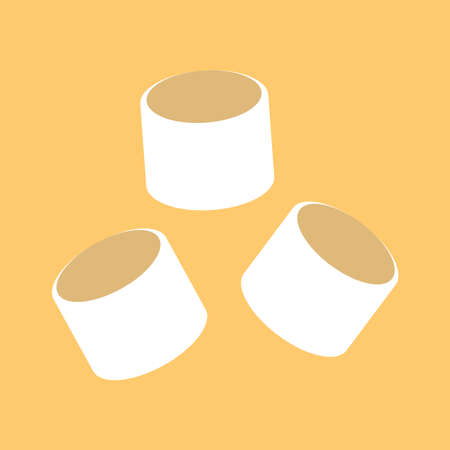 Marshmallow cartoon vector. Marshmallow design. Marshmallow icon.のイラスト素材