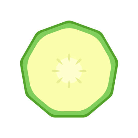 Cucumber slice icon. Cucumber vector.のイラスト素材