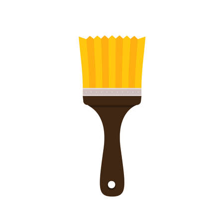 Paint brush cartoon. Paint brush on white background.のイラスト素材