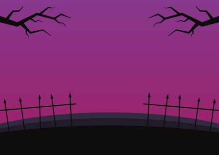Halloween greeting design vector illustration. Party halloween frame.のイラスト素材