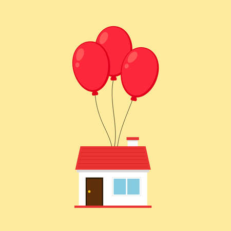 Balloon home vector. free space for text. wallpaper. background. business vector.のイラスト素材