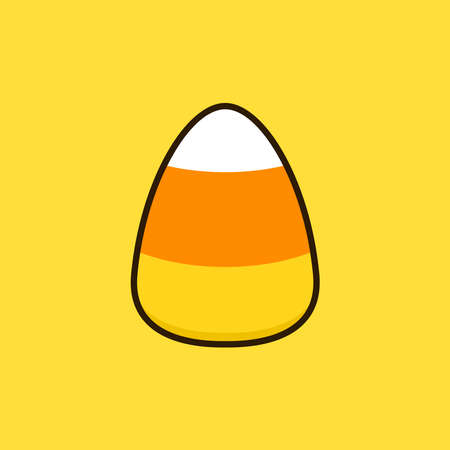 Halloween candy corn icon. Halloween candy corn on isolated background. Vector illustrationのイラスト素材