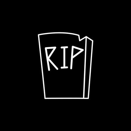 Tombstone icon. Premium style design from halloween collection. UX and UI.のイラスト素材