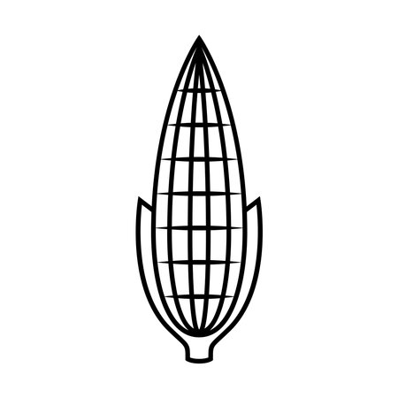 Corn icon on white background. Corn logo design.のイラスト素材