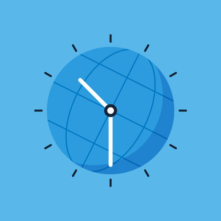 Globe of Planet Earth with Map of World Icon Closeup Isolated on White Background. Design Template of School Globe on Table, Model of Earth for Graphics, Clipart. Front view.のイラスト素材