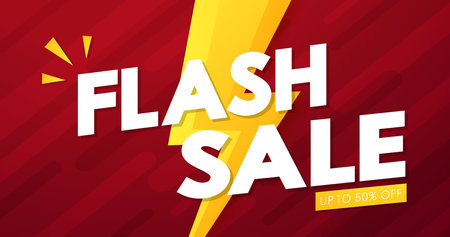 Flash sale banner design. Flash sale poster.のイラスト素材