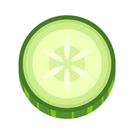 Cucumber slice icon. Cucumber vector.のイラスト素材
