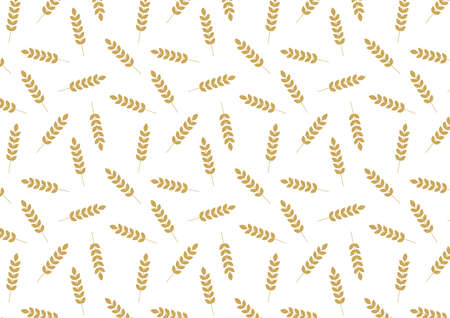 Wheat pattern wallpaper. oat symbol. free space for text. rice sign. Rice pattern wallpaper.のイラスト素材