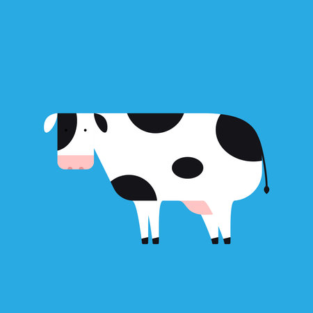 Cow cartoon vector. character design. wallpaper.のイラスト素材