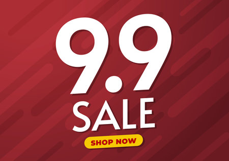 Shopping Day 9.9 Biggest Sale of the Year Vector Template Design Illustration. 9.9 logo.