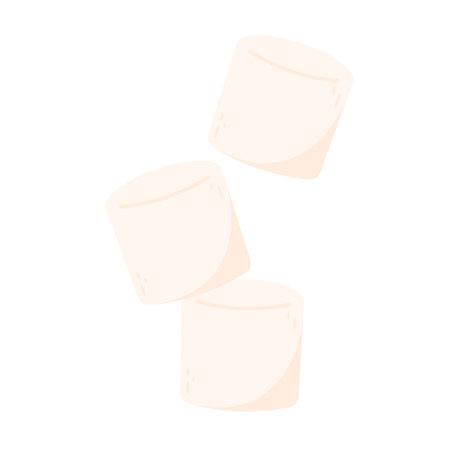 Marshmallow cartoon vector. Marshmallow on white background. Marshmallow icon.のイラスト素材