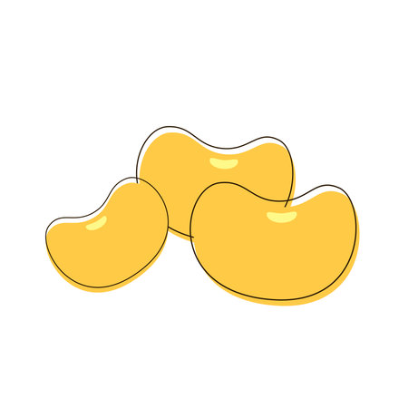 Soybean vector. Soybean on white background. free space for text.のイラスト素材